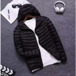 Ultra Light Down Jackets Feather Cotton Hoodie Autumn Winter Men Long Sleeve Zipper Waterproof Lightweight Coat Tops Oversize