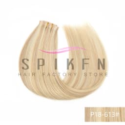 SPIKFN Long Tape Weft Human Hair Extensions Invisible Inject PU Skin Flat Weft Hair Bundles 80-100g Sewing In Micro Links Hair