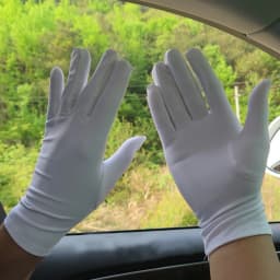 1Pair Men Black White Etiquette Thin Stretch Spandex Sun Protection Sports Exercise Cycling Glove Breathable Non-slip Unisex Hot