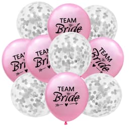 10Pcs Rose Gold Team Bride Latex Confetti Balloons Hen Bachelorette Party Decoration Bride To Be Bridal Shower Supplies Wedding