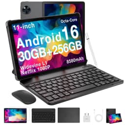 Global Version Doogee U11 Pro Android 16 Tablet 30Gb(6+24) 256Gb 11" Hd 90Hz Display 8580Mah Battery Unisoc T7200 Widevine L1