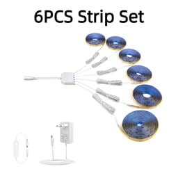Smart TUYA COB LED Strip Light 1-6PCS Set Group Lighting Support Alexa Echo Plus Google Assistant APP Voice Control For Cabinet