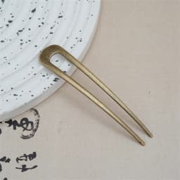 Simple U Shaped Metal Hair Sticks 2 Prongs Twist Hair Fork For Buns Chignons Women Girls Ponytail Hold Daily Hairstyles Tool
