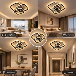 Modern Baked Enamel Finish LED Ceiling Lamp 3 Color Temperature Corridor Lights Balcony Lamps Bedroom Living Room 110V-240V