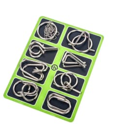 Hot Set Metal Wire Puzzle Baffling Magic Brain Teaser Puzzles Game Toys for Children Adults