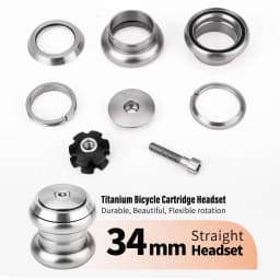 TiTo Titanium Alloy Threadless Headset for MTB Road Bike Titanium Bicycle Parts Cycling Headsets 34mm/44mm/41.8-52mm Taper