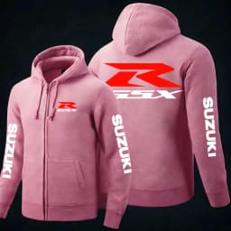 2025 Spring and Autumn Suzuki RGSX Logo Super Motorcycle Hoodie Jacket Commuter Men's Hooded Zipper Hoodie 