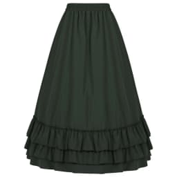 Brown Cotton Ruffles Long Asymmetrical Victorian Gothic Skirt Hot Sexy y2k Clothes Steampunk Cosplay Women Vintage Skirts 2024