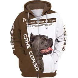 1 Piece Custom Your Picture Never Underestimate An Old Man With A Cane Corso 3D Print Hoodies Men For Women Pullovers Zipper Hoo