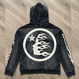 HS High Street vintage classic printed logo wash hoodie