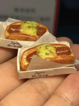 Handmade Premium Mini Food Set - Sandwich/Cake/Rainbow Cake/Hot Dog | Artisan Dollhouse Decor | Customizable Baking Miniatures