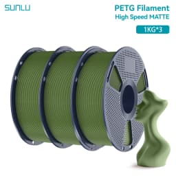 SUNLU 3KG High Speed Matte PETG Filament 1.75mm 1kg Spool (2.2lbs) High Speed Printing Filament Fit Most FDM Printer