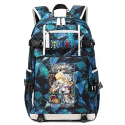 Anime Luffy Print Casual School Backpack Large Capacity Student Bookbag for Boys and Girls Travel Sport
