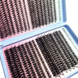 HBZGTLAD 32rows Fluffy Thick Eyelash Clusters Wispy Individual Lashes 30D-100D Mix Eyelash Extensions False Eyelashes