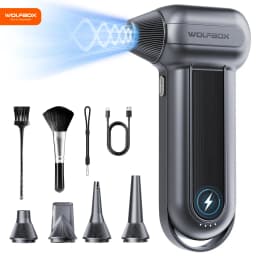 WOLFBOX MF100 Compressed Air Duster 150000RPM Super Power Electric Air Duster Rechargeable Long-Life Air Blower