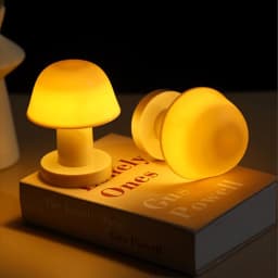 Mini Desktop Sunset Night Lamp Creative Battery Power Supply Mushroom Style Led Night Light for Coffee Bar Home Decor Bedroom 