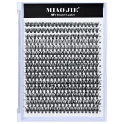 320PCS DIY Mix Clusters Kit 30D/40D Individual False Eyeashes Wispy Fluffy with Applicator Tools Self-Grafting At Home