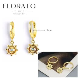 925 Sterling Silver ear needles Animal Butterfly/Elephant/Shell Pendant Hoop Earrings For Women Fashion Jewelry Accessories