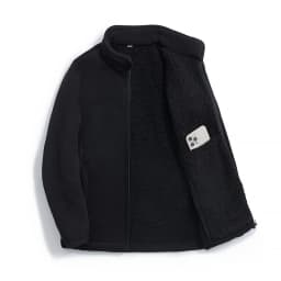 Double-Sided Fleece Lined Casual Fashionable Stand Collar Couple Jacket 2025 New Style Thickened Long Sleeve Zipper Closure
