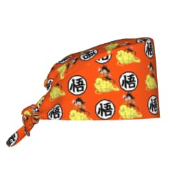 Custom DBZ Goku Japan Comic Cleaning Working Cap Cool Men Women Saiyan Scrub Cap Surgicals Hat Nurse Scrubs Hat For Dentist