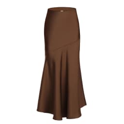 Summer Elastic High Waist Solid Color Elegant Satin Long Skirt For Women 2024 Fashion Bodycon Office Lady Skirts