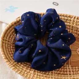 Arrival Star Pattern Chiffon Scrunchies Korean Style Hair Accessories for Women Versatile Sweet Hair Bun Bands Ins Trendy