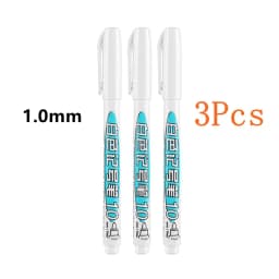 3 Pcs Creative White Ink Gel Pen Highlight Marker Pen 0.8mm Fine Tip for Student Stationery Drawing Art Writing School Supplies