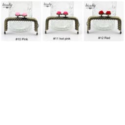 KISSDIY 10pcs 8.5CM Rose Head Pattern Purse Frame Antique Bronze Square Shape Bag Kiss Clasp Lace Metal DIY Bag Accessories