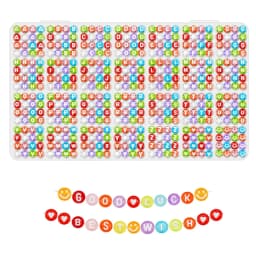 Beadsky Alphabet Bead, 840/1400PCS bracelet making kit 28 styles of DIY beaded bracelet kit Alphabet bead craft