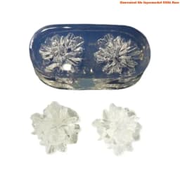 E06E Reusable Small Flower Shaped Silicone Mold Reusable Crafting Moulds Suitable for Handmade Jewelry and Desktop Displays