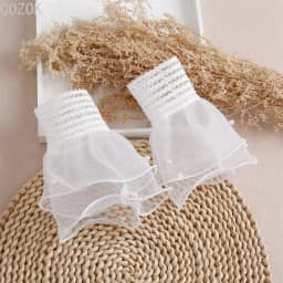 DIY Detachable Cuffs Cuff Extension Embroidery Lace Daisy Fake Sleeves Elastic Wild Wrist Pleated Organ Lolita Fake Sleeves