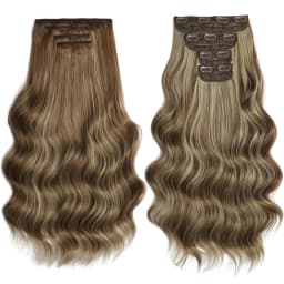 Bio Body Wave Clip In Hair Extensions 22 Inches 4 pcs/lot 220g Soft Natural Heat Resistant Fiber Clip In Synthetic Hair