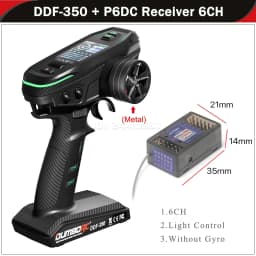 DUMBORC DDF-350 10CH RC Remote Controller 2.4G Digital Radio Transmitter Gyro Receiver for Drift Car Tank Boat Robot Toy Wltoy