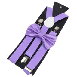 Adjustable Elastic Leather Suspenders Bowtie Set Men Women Baby Blue Braces Straps For Wedding Y-Back Shirt Accessories Gift
