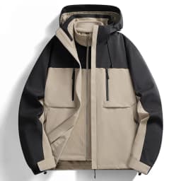 Men's Ski Jacket Waterproof 3 in 1 Winter Coat with Fleece Inner Warm Windproof For Snow Outdoor 2 PC Suits Thick Windbreaker
