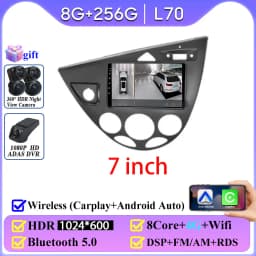 Android Auto For Ford Fiesta 1995-2001 Focus MK1 1998-2004 Car Radio No 2din Display 5G Wifi GPS Navigation Screen Autoradio DSP
