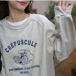 Oversize Overshirt Women's Spring Autumn 2026 New Korean Style Fleece round Neck Pullover Loose Fit Long Sleeve Sweatshirt