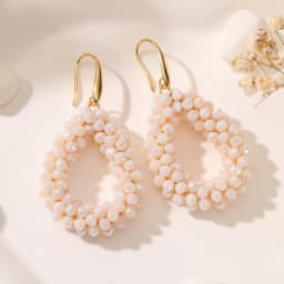 INKDEW Small Earrings National Flag Colors Water Drop Earrings for Women Handmade Beads Crystal Earrings Gift Jewelry EA124