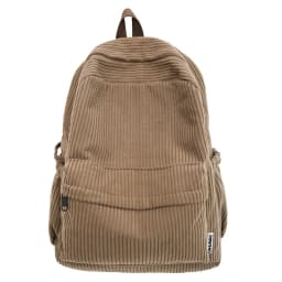 Solid Nylon Soft Sewing Thread Zipper School Bags 2026 High Quality Large Capacity Bags Corduroy Casaul Softback Youth Backpack