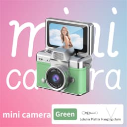 1080P Thumb Mini Camera Keychain Digital Camera Retro Camera HD Photo Travel Outdoor With Screen Support Memory Card for Kids