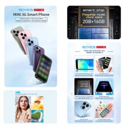 ONEMYTH XS15 Mini Smartphone Android 3.0-inch HD Display 2GB RAM 16GB ROM Dual SIM 3G Network Multi Color Small Phone