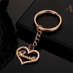 Custom Name Keychain Personalized Stainless Steel Pendant Keychains for Women Men Customized Nameplate Keyring Jewelry Gifts