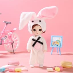 16cm DIY Dress Up Doll BJD Doll 1/12 with Clothes and Shoes Movable 13 Joints Cute Sweet Face Girl Gift Child Toys Princess Doll