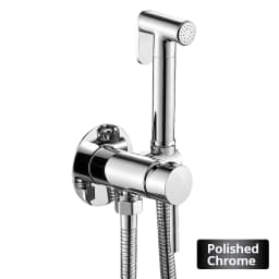 Solid Brass Brushed Rose Gold Bidet Sprayer Faucet Wall Mount Bathroom Mixer with Hose Hand-held Hot Cold Water