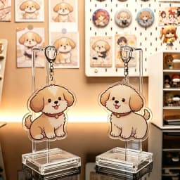 1/2/3Pcs Clear Acrylic Anime Merch Display Stand With Base Hanging Bar For Keychains Photocards Standees For Anime Collectors