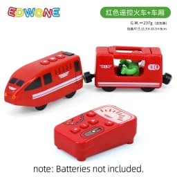 wooden Remote Control Magnetic Electric RC Train Compatible Toy Car Wooden Track Children's Train Car Track Toys for Kids