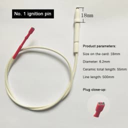 18/20/24/26/28mm Line Gas Cooker Range Stove Spare Part Igniter Ceramic Electrode With Cable Rod Ceramic Gas Cooker Accessories