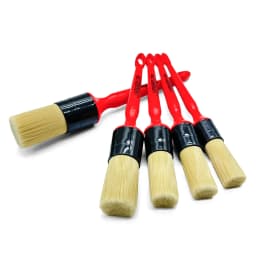 AUTOBRIGHT Car Wash Brush Set 5pcs Cleaning Red Brush Set Air-conditioning Outlet Super Soft Bristle Interior Detail Brush Tools