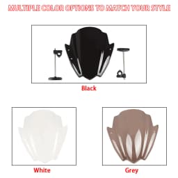 Universal Motorcycle Windshield Fit For 22 - 25mm Handlebar Street Bikes Bracket Heightened Modified Thickened Front WindScreen