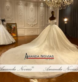 Customized NS4352 Off The Shoulder Straps Wedding Dress Ball Gown